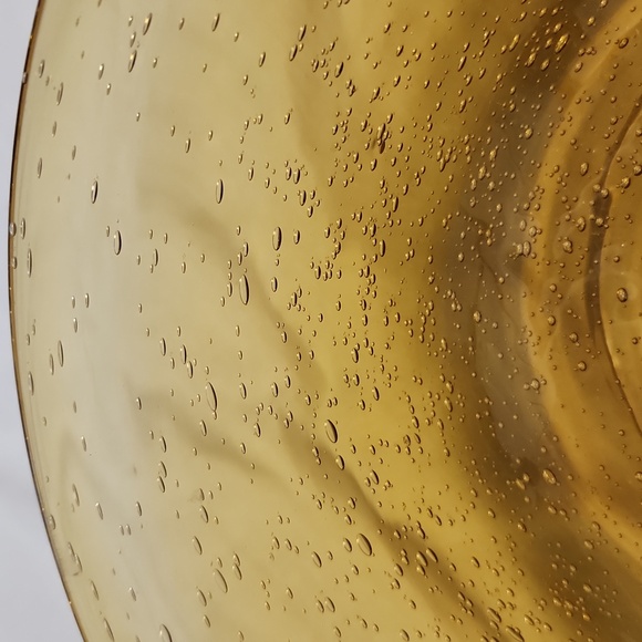 Art Blown bubbled Glass Amber Bowl - Picture 5 of 10